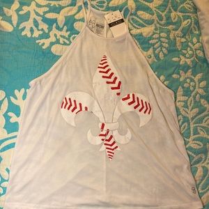 Arch Apparel Fluer-de-lis Baseball Tank